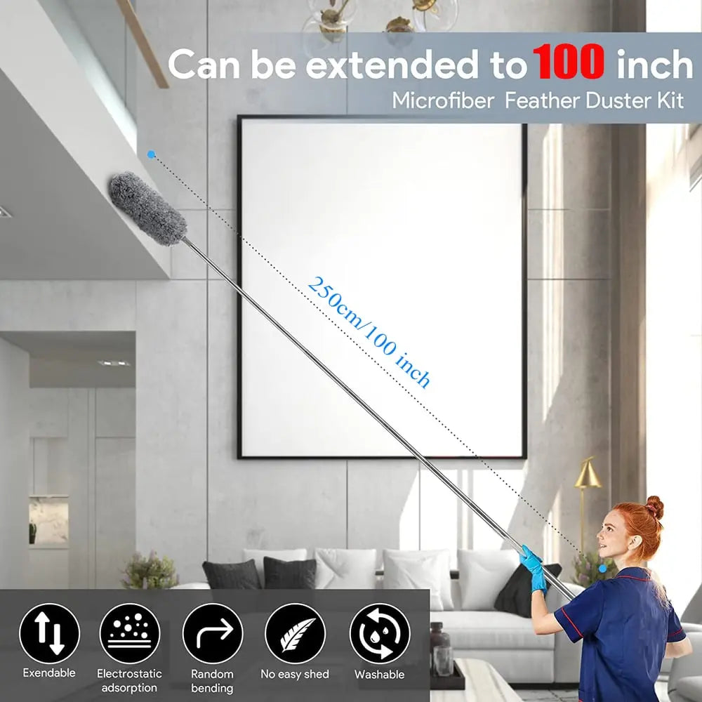 Extendable Long Handle Microfibre Duster