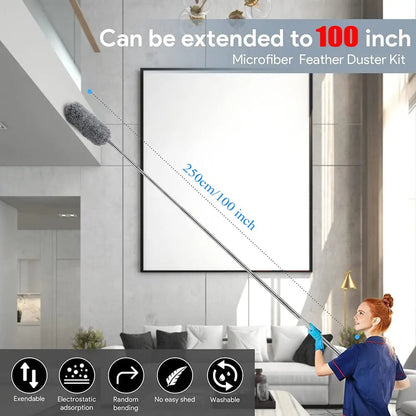 Extendable Long Handle Microfibre Duster