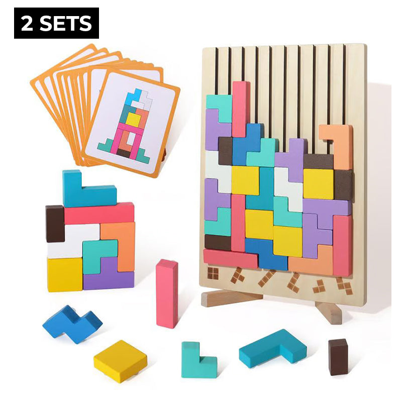 Fun Wooden Brain Puzzle for Kids 3+