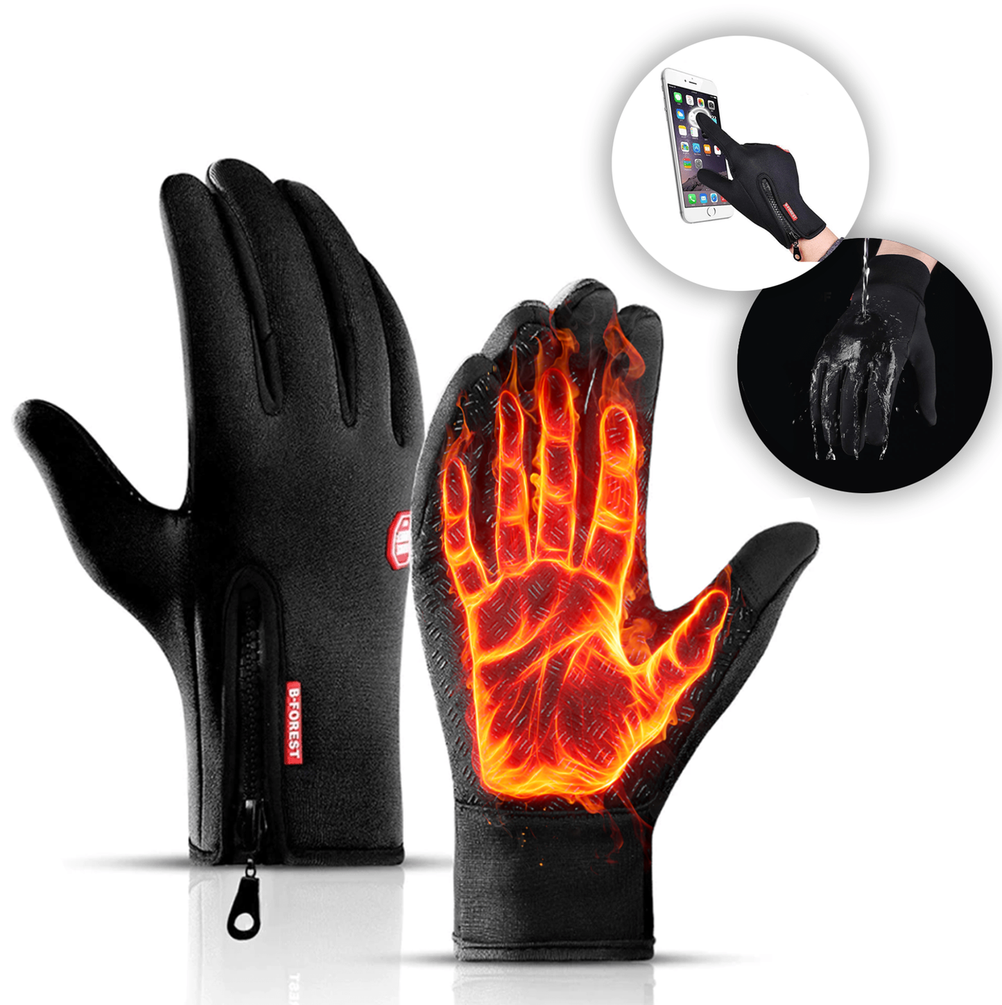 Warm Touch Electric Gloves for Skiing and Cycling