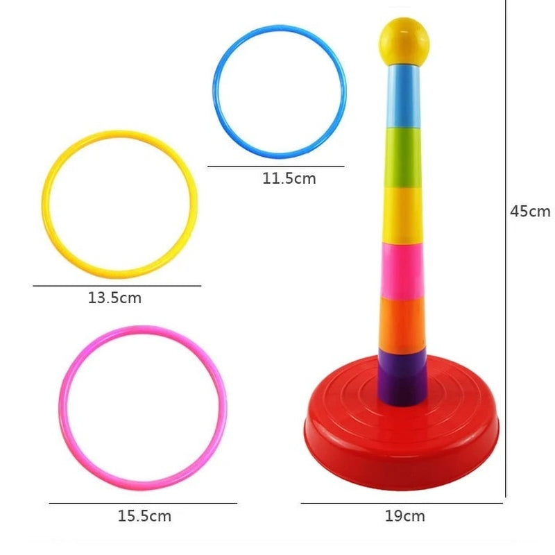 Throw Circle Game with Colorful, Skill-Building Fun for Kids, Easy to Assemble, Safe for Ages 3+