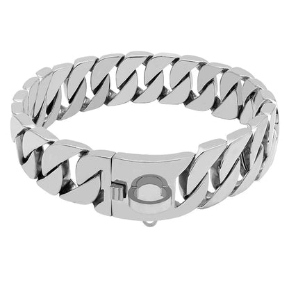 Durable Metal Dog Collar - Strong Steel Pet Collar