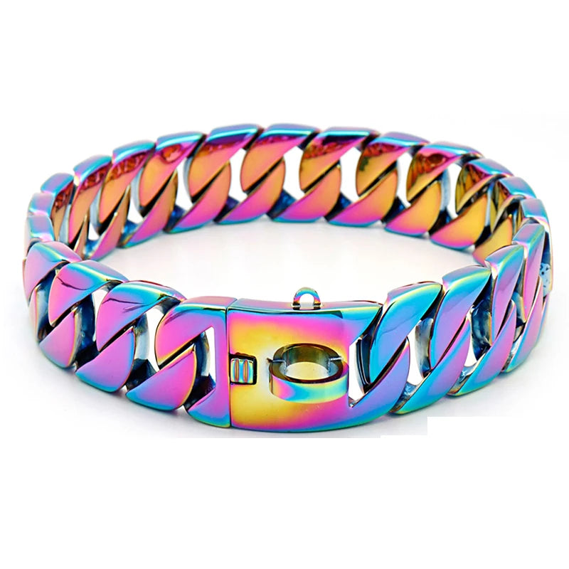 Durable Metal Dog Collar - Strong Steel Pet Collar