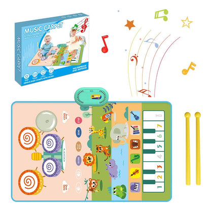 Toddler Musical Piano Mat with Various Animal & Instrument Sounds, Recording, Demo Songs – Safe for Ages 3+