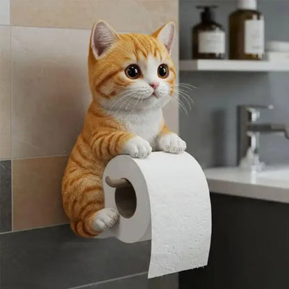 Fun Cat Wall Mount Toilet Paper Holder