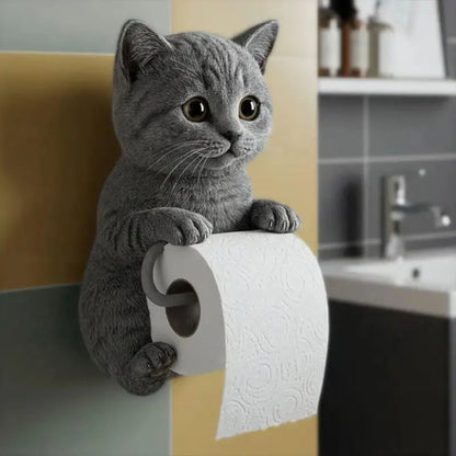 Fun Cat Wall Mount Toilet Paper Holder - Halri