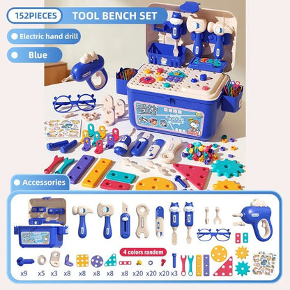 Fun 3-in-1 Kids Toolbox Playset