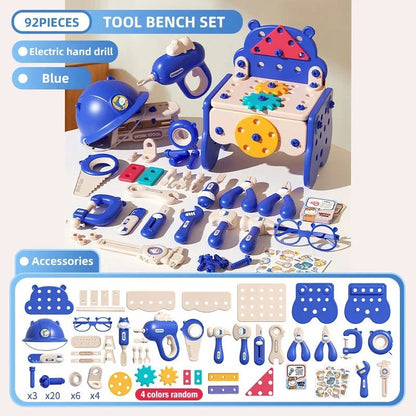 Fun 3-in-1 Kids Toolbox Playset