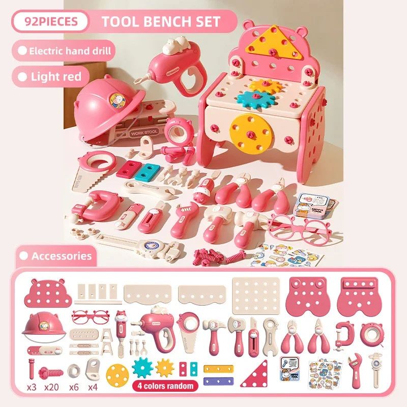 Fun 3-in-1 Kids Toolbox Playset