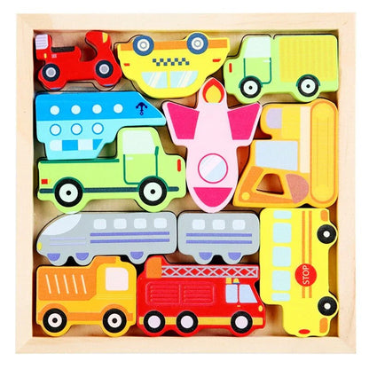 Challenging Wood Shape Sorting Puzzle