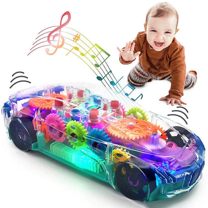 Colorful Musical Toy Car with Flashing Lights - Halri