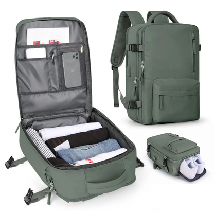 Spacious Travel Backpack with Multiple Pockets