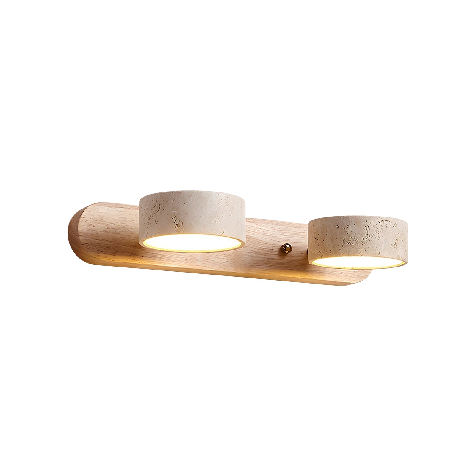 Travertine Wood Wall Light with Integrated LED – Elegant Indoor Wall Lamp for Living Room, Bedroom, and Hallway 1