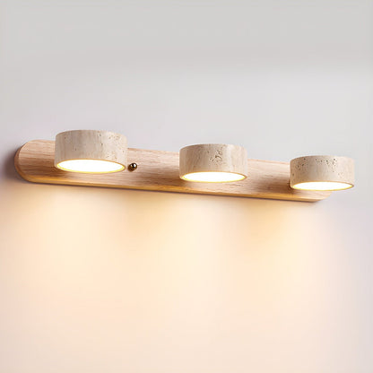 Travertine Wood Wall Light with Integrated LED – Elegant Indoor Wall Lamp for Living Room, Bedroom, and Hallway 11