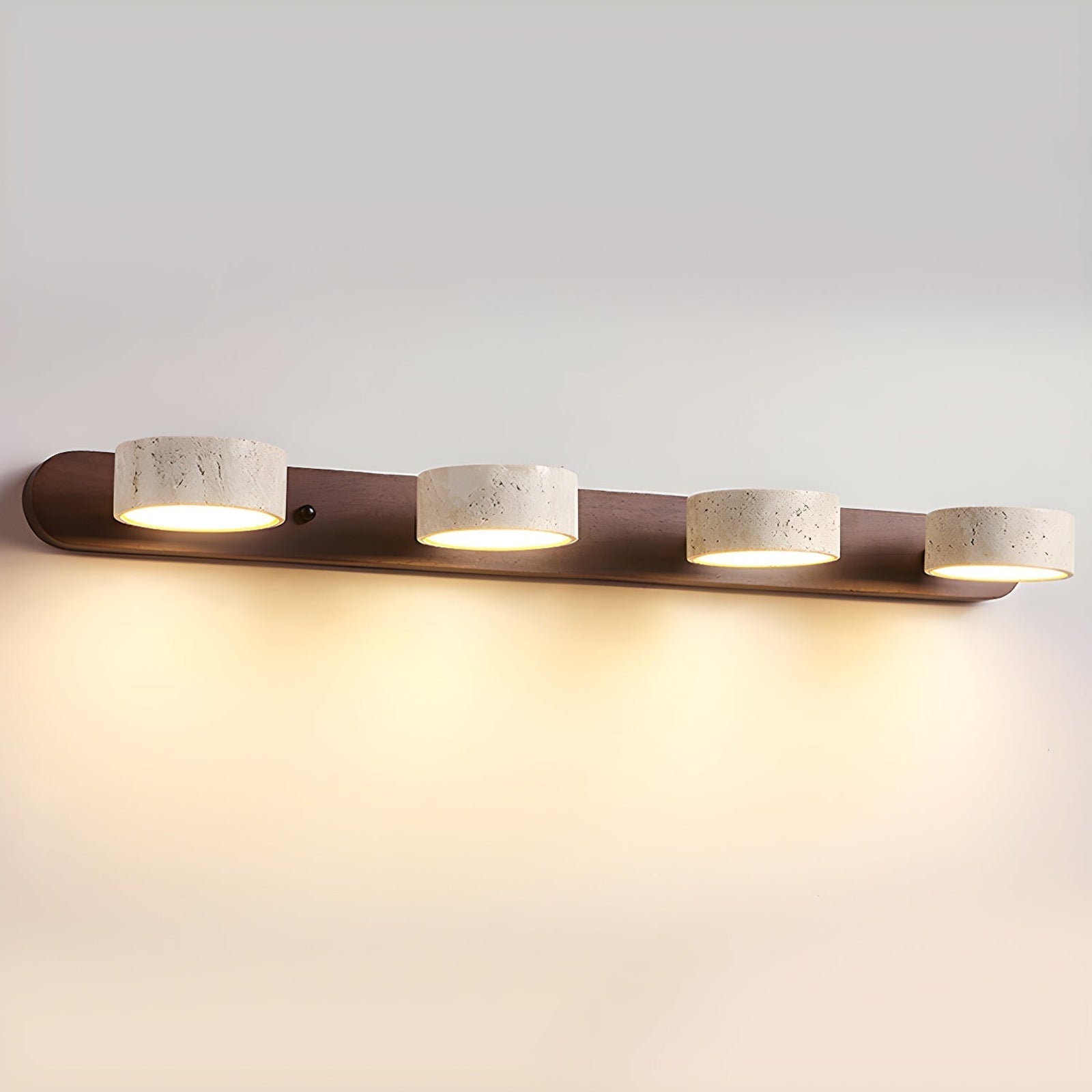 Travertine Wood Wall Light with Integrated LED – Elegant Indoor Wall Lamp for Living Room, Bedroom, and Hallway 12