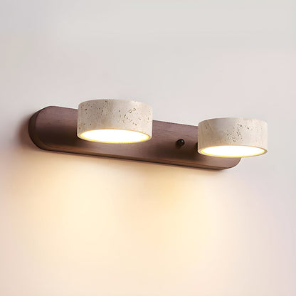 Travertine Wood Wall Light with Integrated LED – Elegant Indoor Wall Lamp for Living Room, Bedroom, and Hallway 13