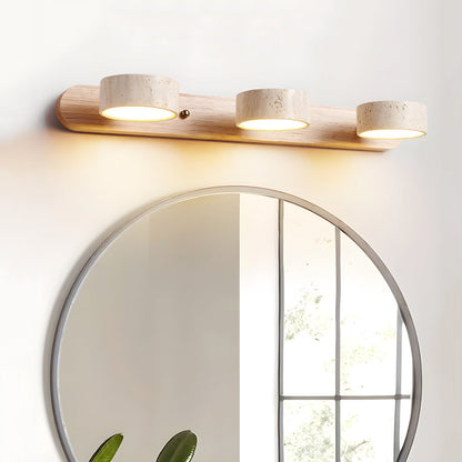 Travertine Wood Wall Light with Integrated LED – Elegant Indoor Wall Lamp for Living Room, Bedroom, and Hallway 5