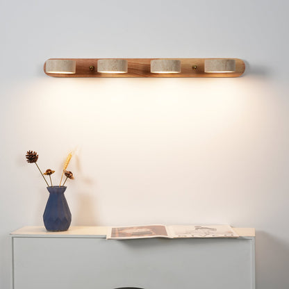 Travertine Wood Wall Light with Integrated LED – Elegant Indoor Wall Lamp for Living Room, Bedroom, and Hallway 8