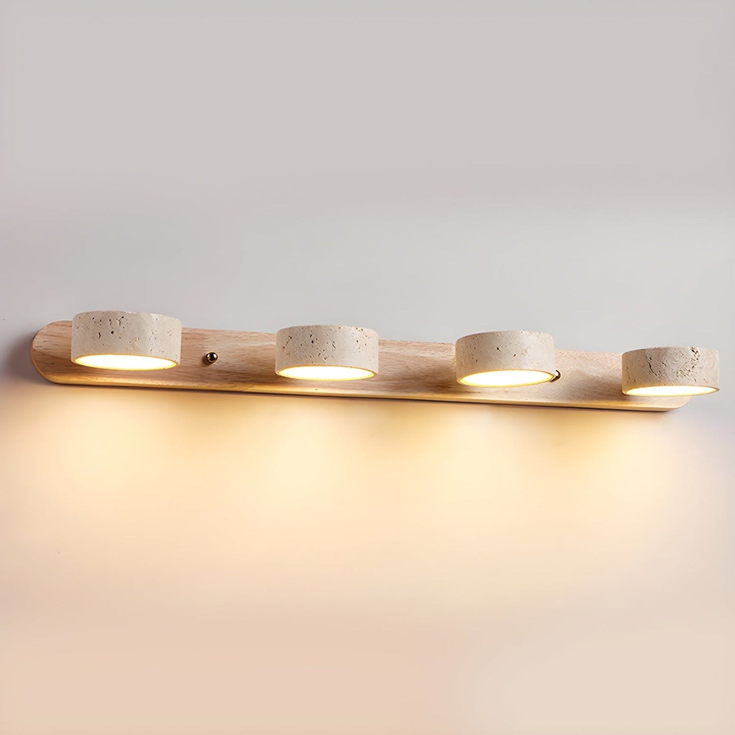 Travertine Wood Wall Light with Integrated LED – Elegant Indoor Wall Lamp for Living Room, Bedroom, and Hallway 9