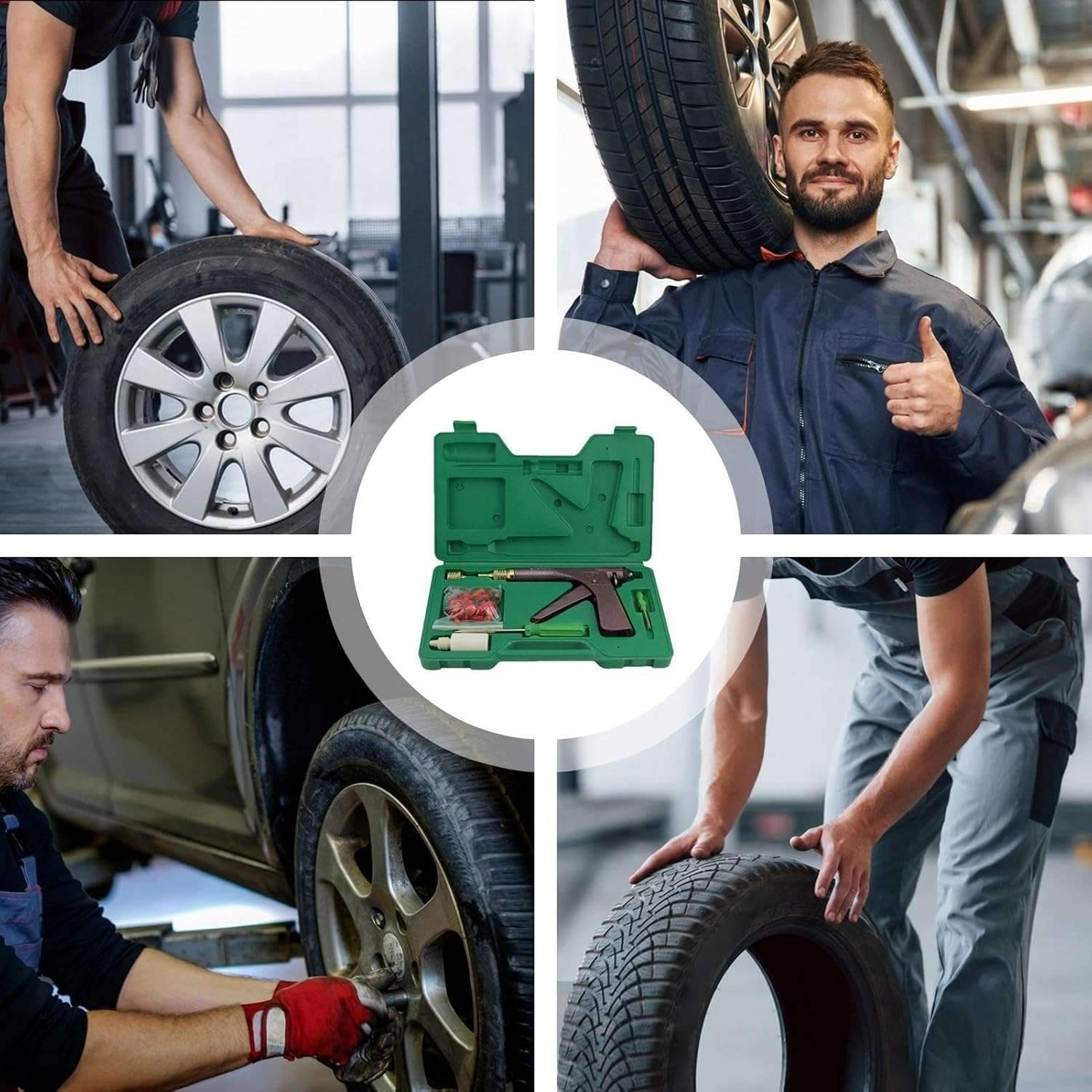 Tubeless Tire Repair Kit for Motorcycle and Electric Bikes – Durable Puncture Plug Set for Emergency Tire Repair