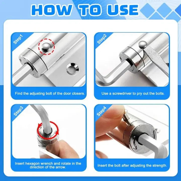 Silent Auto Stainless Steel Door Hinge Closer