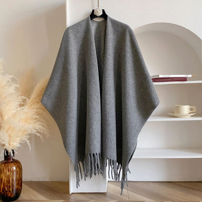 Cozy Soft Grey Wrap Shawl