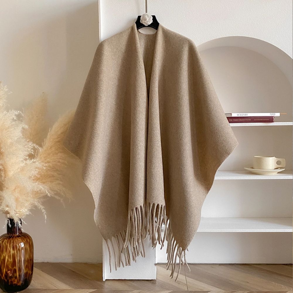 Cozy Soft Grey Wrap Shawl