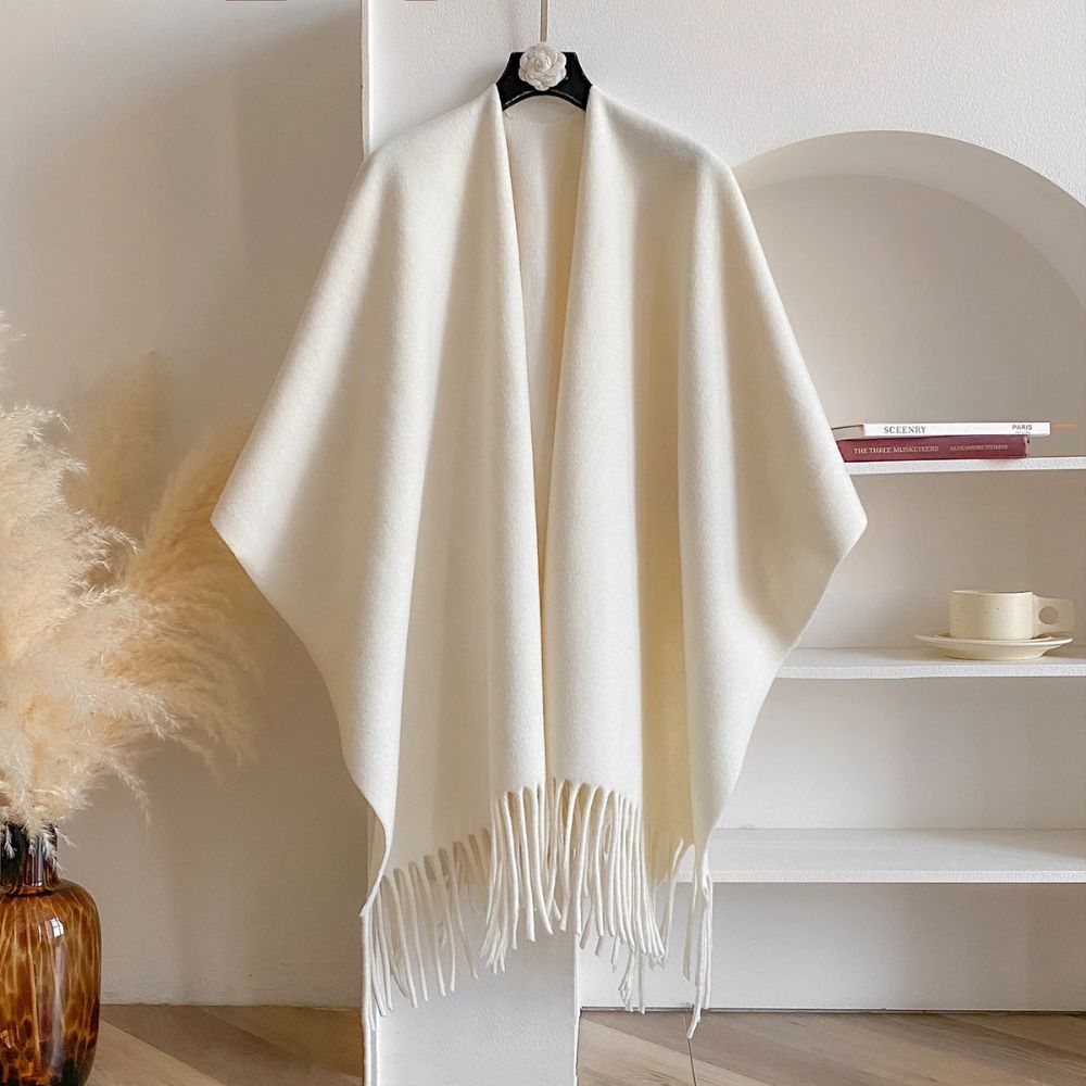 Cozy Soft Grey Wrap Shawl