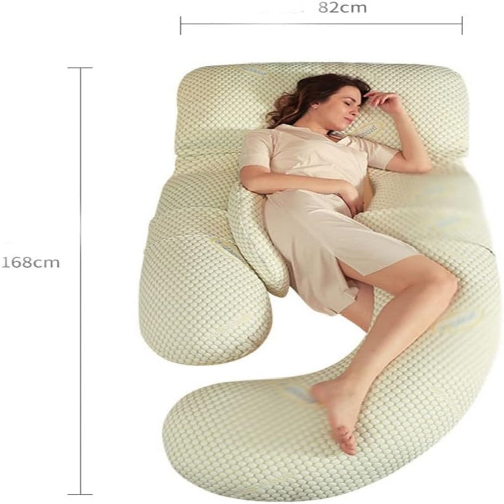 Contoured Full Body Pillow for Pregnant Side Sleepers