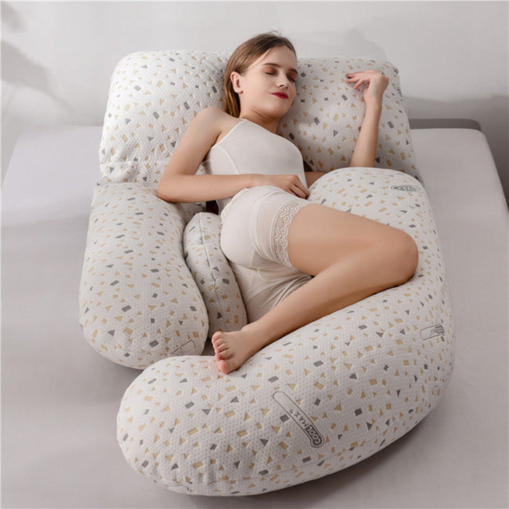 Contoured Full Body Pillow for Pregnant Side Sleepers