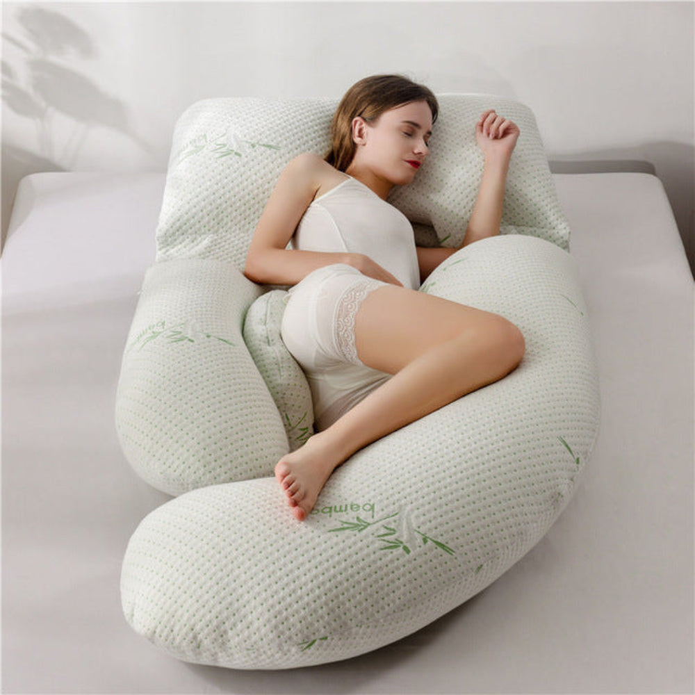 Contoured Full Body Pillow for Pregnant Side Sleepers