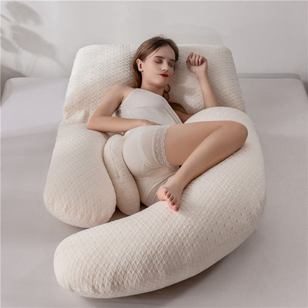 Contoured Full Body Pillow for Pregnant Side Sleepers