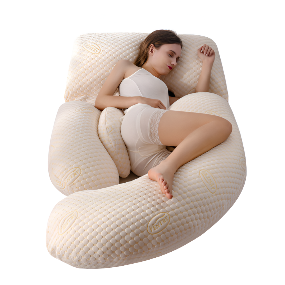 Contoured Full Body Pillow for Pregnant Side Sleepers