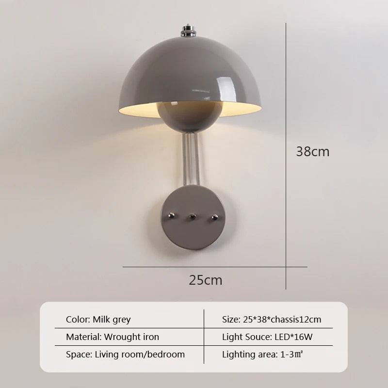 Modern Mushroom Wall Light Fixture