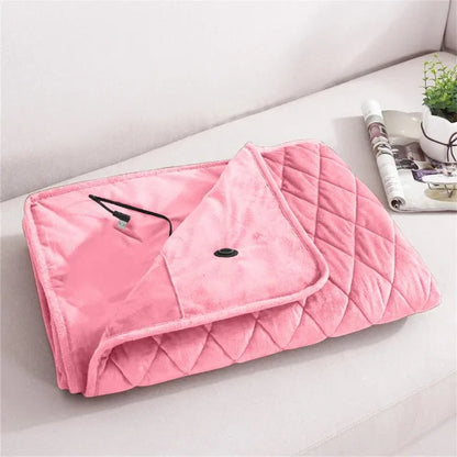 Cozy Electric Blanket with Remote Control - Soft Plush Heated Throw - Halri