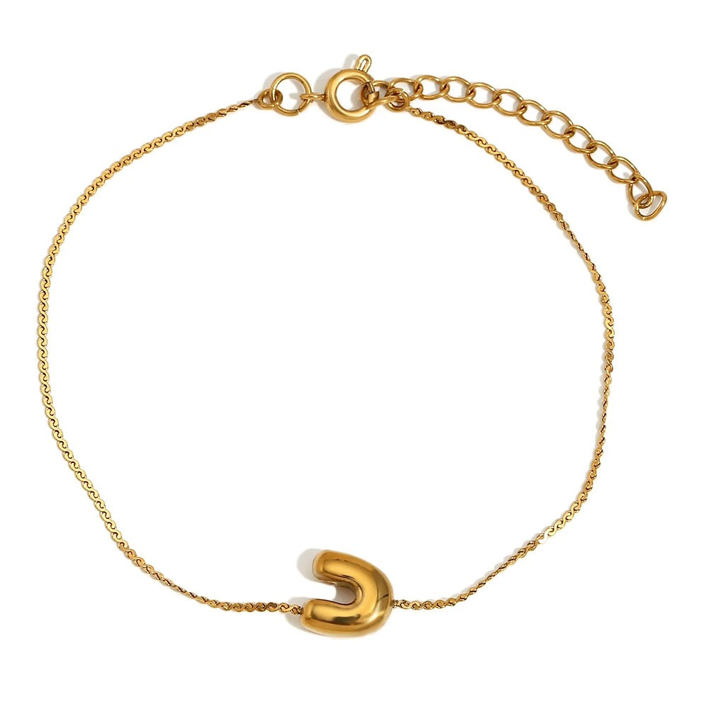 Tiny Alphabet Letter Charm Bracelet
