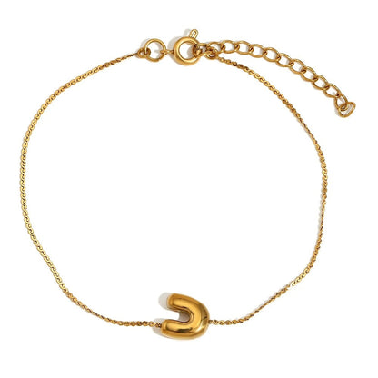 Tiny Alphabet Letter Charm Bracelet
