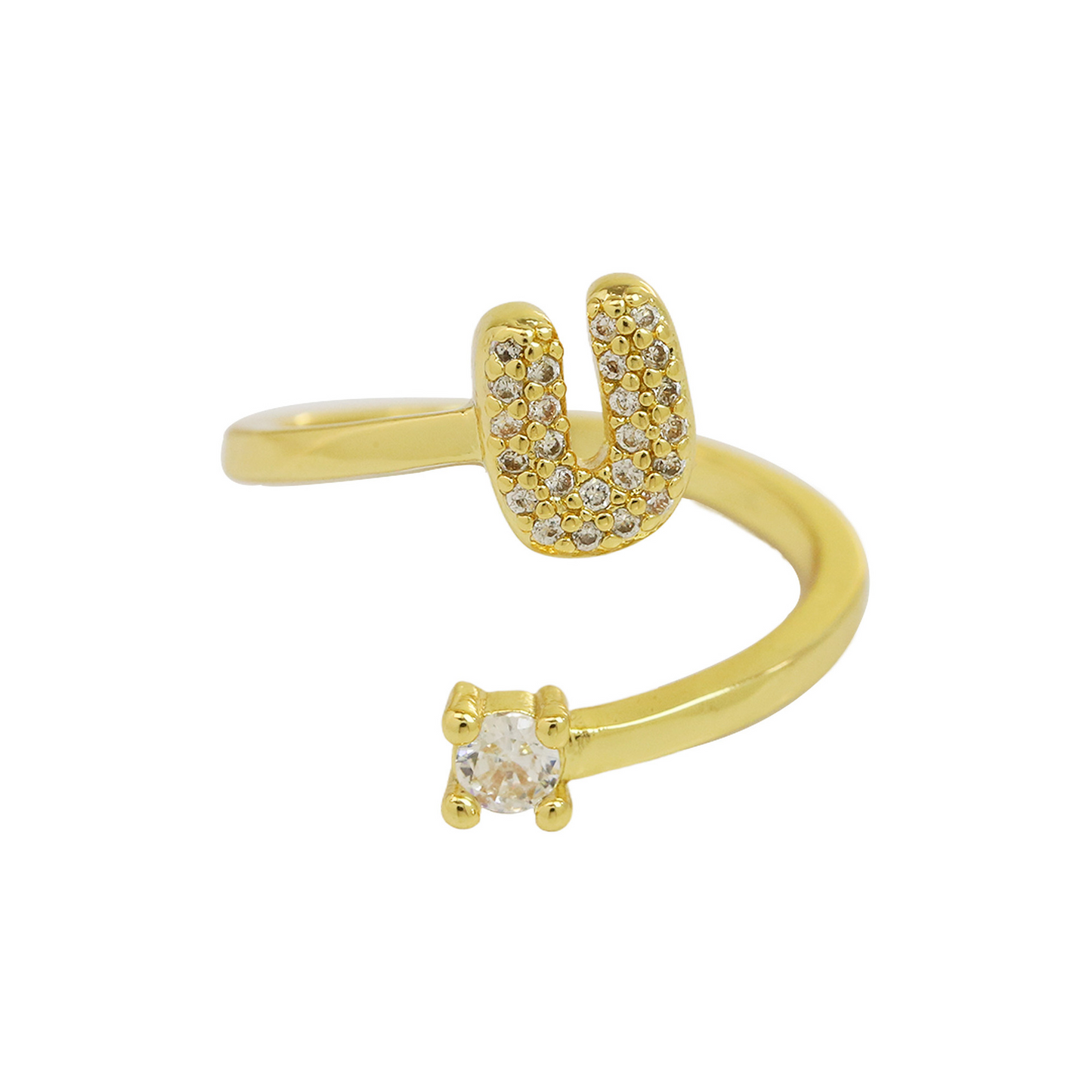 Delicate Sparkle Initial Diamond Ring