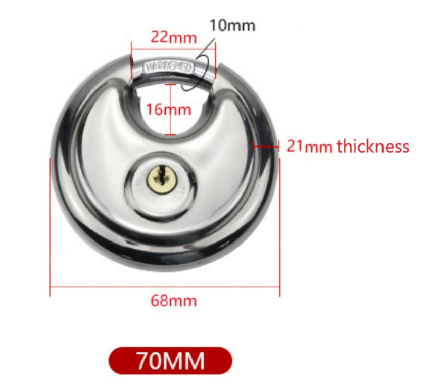 Strong Round Metal Security Lock - Halri