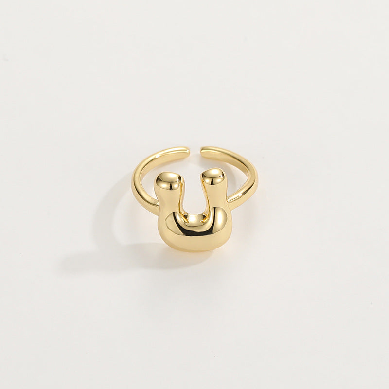 Personalized Fun Alphabet Initial Ring