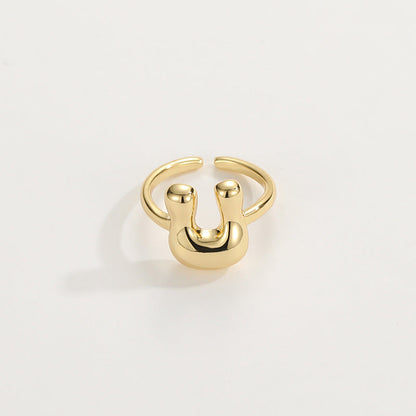 Personalized Fun Alphabet Initial Ring