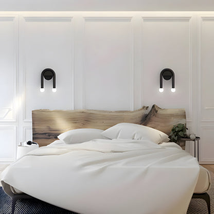 Ultra-Modern Double Light Wall Sconce – Arched Metal Wall Lamp for Stylish Indoor Lighting 5