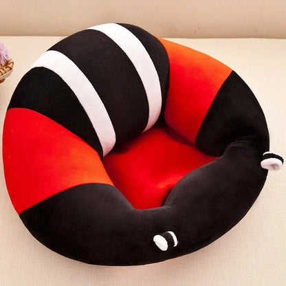 Ultra-Soft Plush Baby Floor Seat for Cozy Support, Skin-Friendly, Vibrant Colors, Safe for Babies 3 Months+