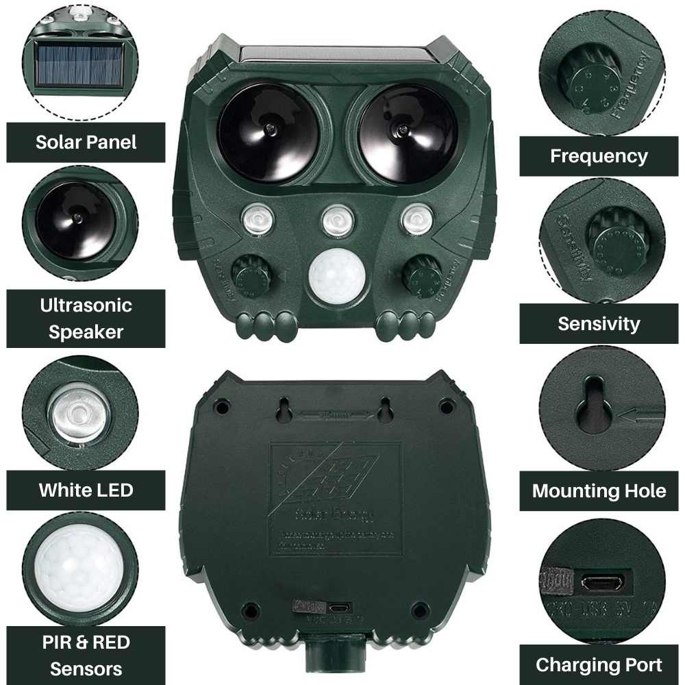 Outdoor Electronic Pest Repeller for Gardens