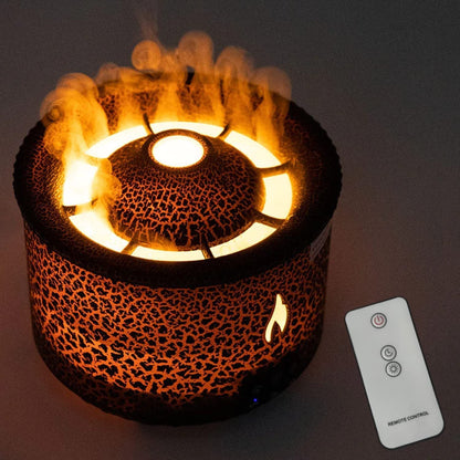Ultrasonic Cool Mist Humidifier with Volcano Design and 7-Color LED Light – Aromatherapy Diffuser for Bedroom 1