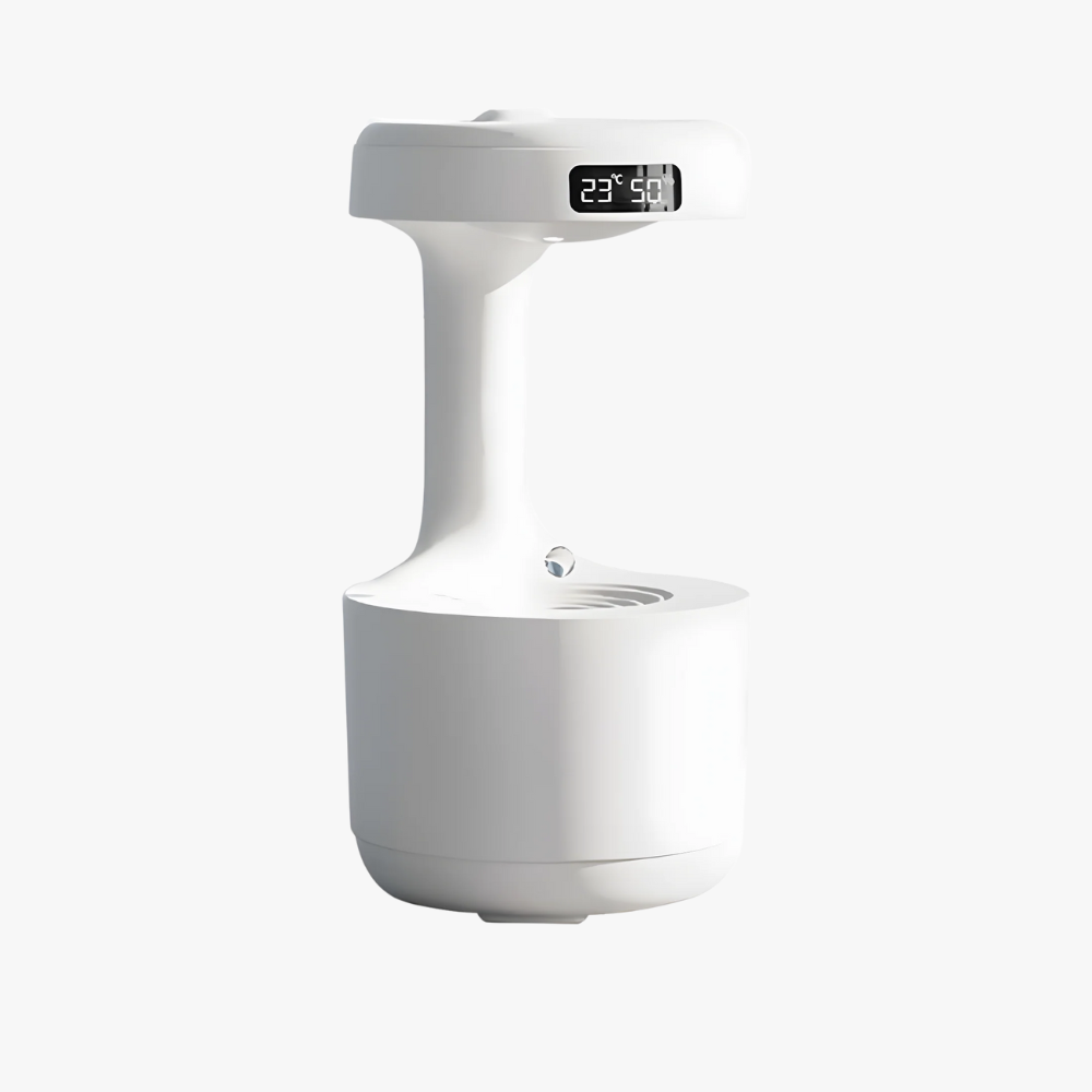 Ultrasonic Humidifier with LED Clock – Elegant White Air Humidifier for Home and Office 5
