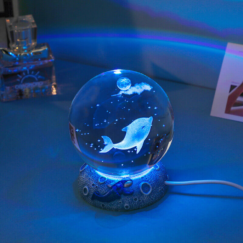 Colorful Ocean Globe LED Table Lamp