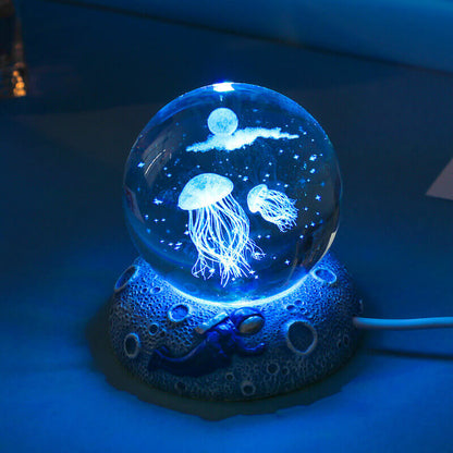 Colorful Ocean Globe LED Table Lamp - Halri