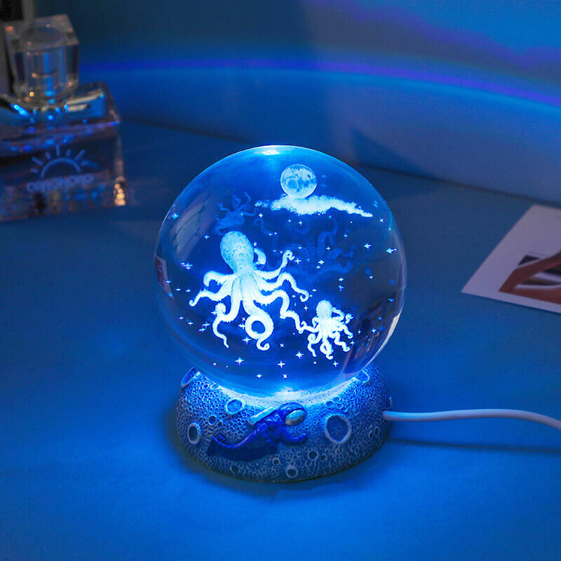 Colorful Ocean Globe LED Table Lamp