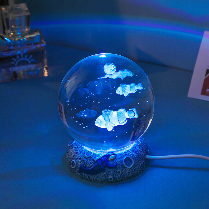 Colorful Ocean Globe LED Table Lamp